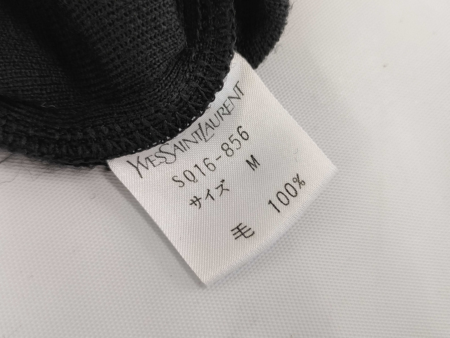 Yves Saint Laurent YSL Long Cardigan, Two-Tone, Black and Royal Blue, Size M