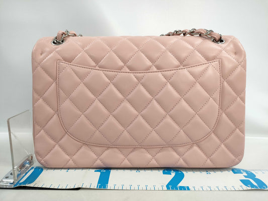 CHANEL Lambskin Matelasse w Jumbo Shoulder Bag