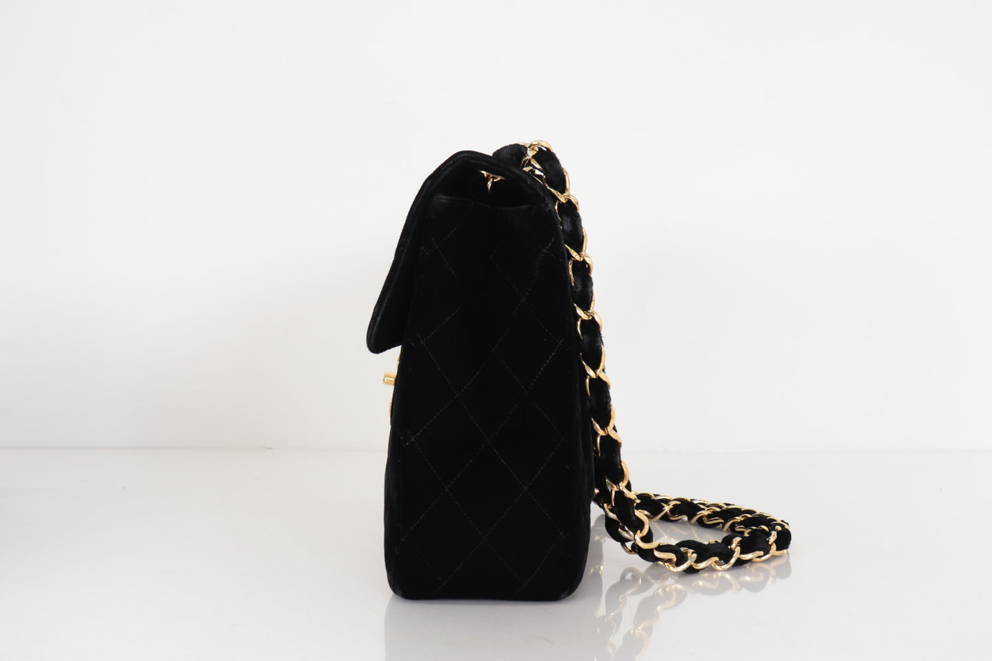 CHANEL Turnlock Velor Chain Shoulder W30 3rd Generation Shoulder Bag