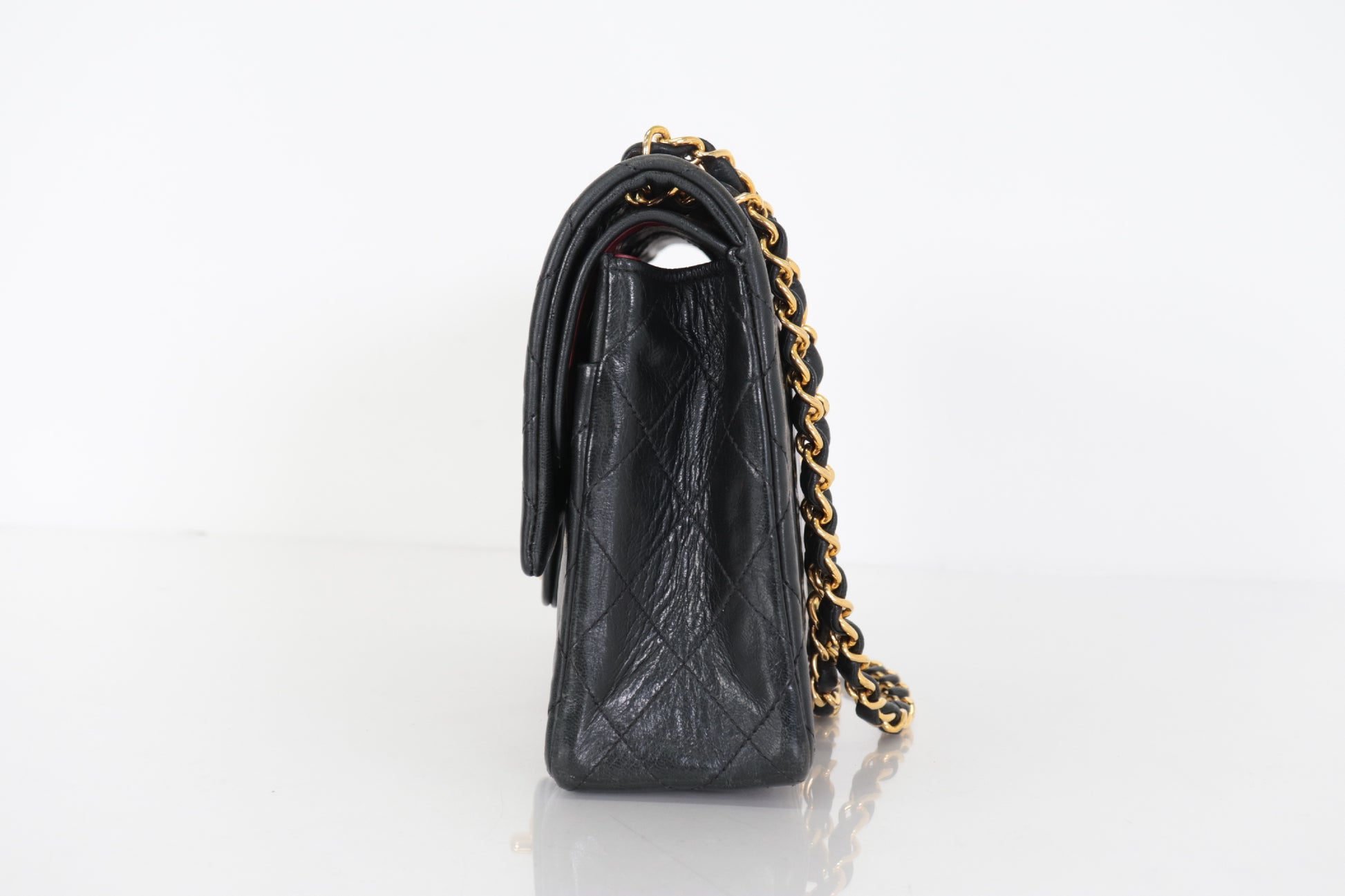CHANEL W Flap 25 Ram Chain Shoulder 4th Shoulder Bag