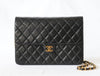 CHANEL シール有4番台 マトラッセ ラムスキン プッシュロック チェーン ショルダー ブラック ショルダーバッグ