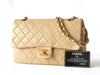 CHANEL Matlasse Lambskin W Flap W Chain Shoulder Beige Card 2nd Series Seal Mark Shoulder Bag