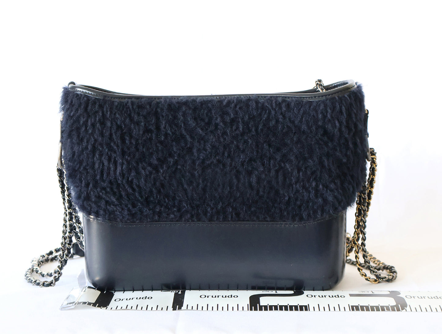CHANEL Seal Available 26 Series Gabriel Boa Chain Shoulder Navy Shoulder Bag