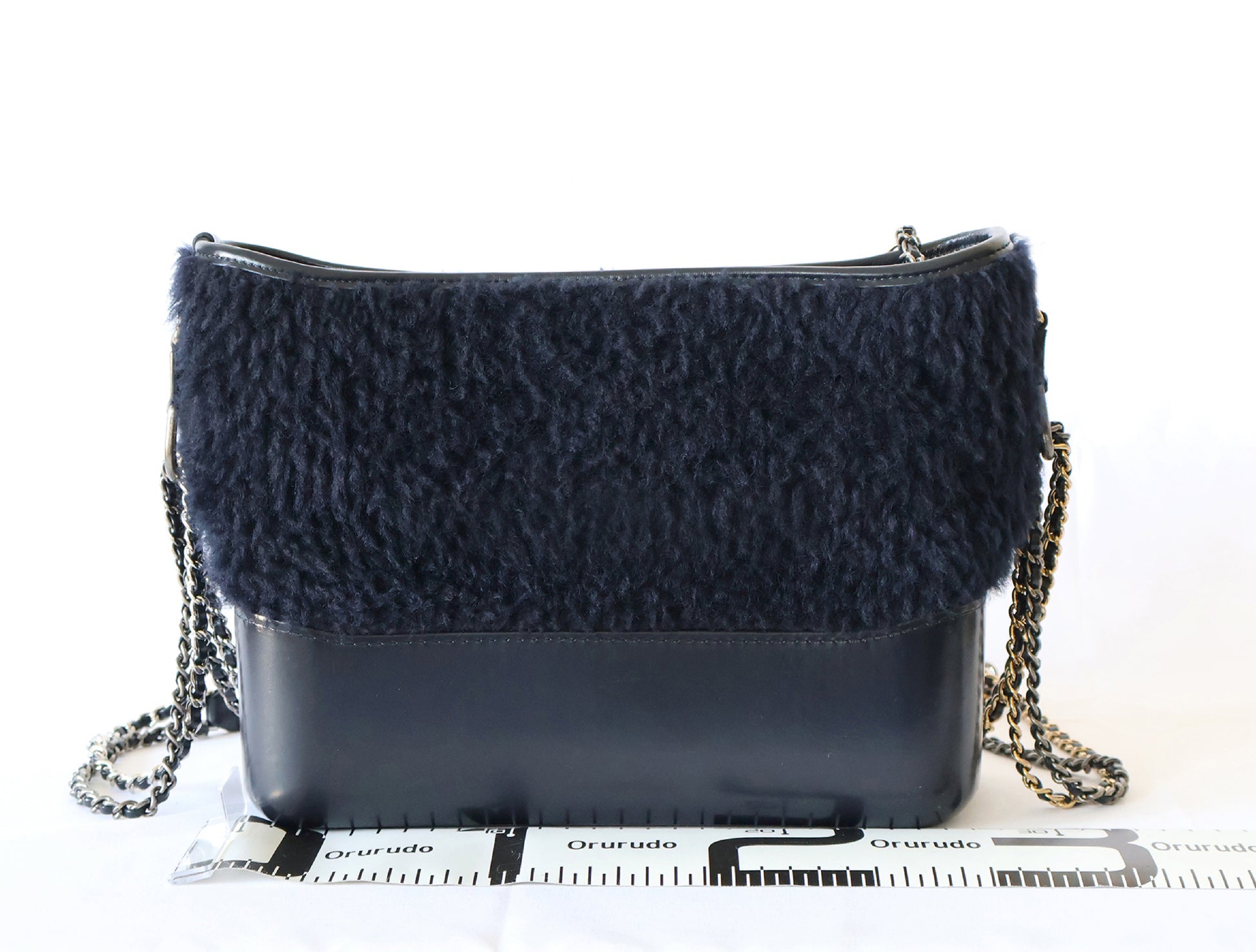 CHANEL Seal Available 26 Series Gabriel Boa Chain Shoulder Navy Shoulder Bag