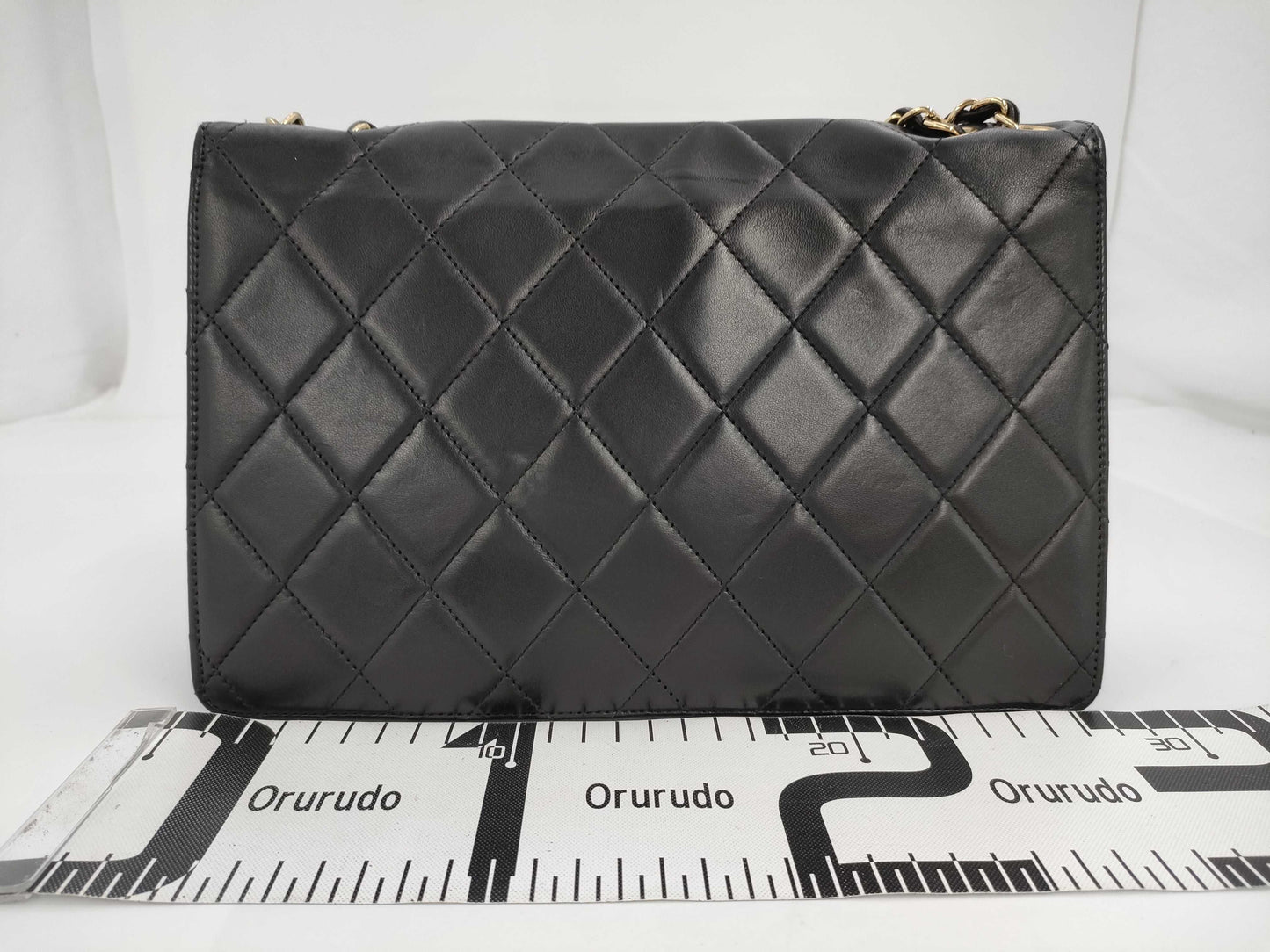 CHANEL Matrasse Lambskin Double Chain Bag Black Gold Fittings 18th Shoulder Bag