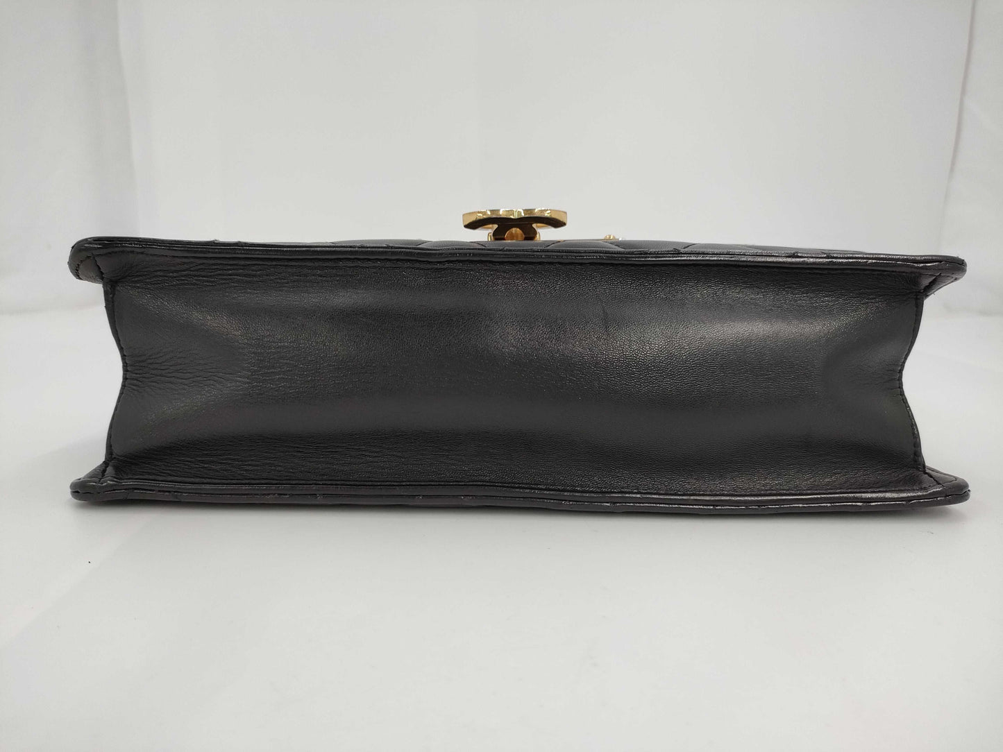 CHANEL Matrasse Lambskin Double Chain Bag Black Gold Fittings 18th Shoulder Bag