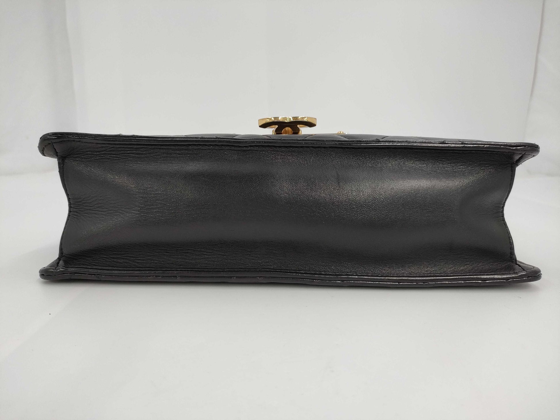 CHANEL Matrasse Lambskin Double Chain Bag Black Gold Fittings 18th Shoulder Bag