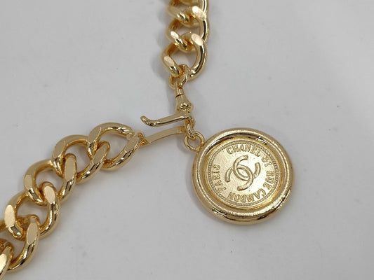 CHANEL Chain Belt Cambon Cocomark Gold Belt