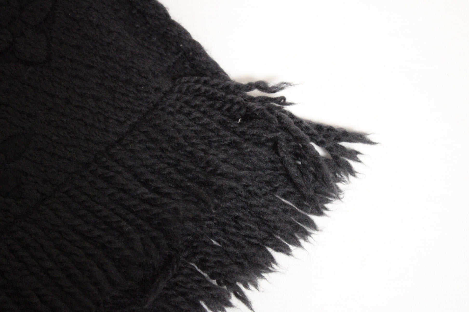 LOUIS VUITTON Vuitton Echarpe Logomania Muffler Wool Silk Black Muffler