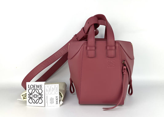 LOEWE Hammock Compact Plumrose Pink 2-Way Handbag Shoulder Bag