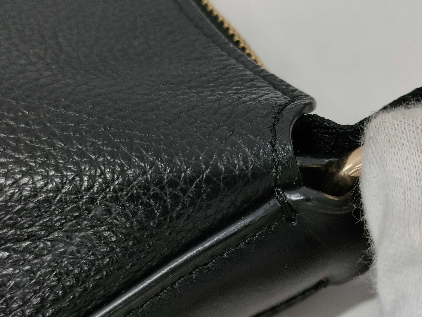 COACH F34323 Leather Shoulder Bag Black Shoulder Bag