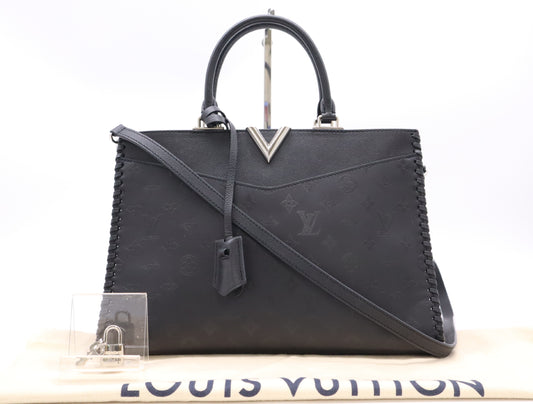 LOUIS VUITTON M54147 Monogram Verly Zip Tote Noir Cadena Key x2 Crochette with Shoulder Strap and Storage Bag RFID Responsive Tote Bag