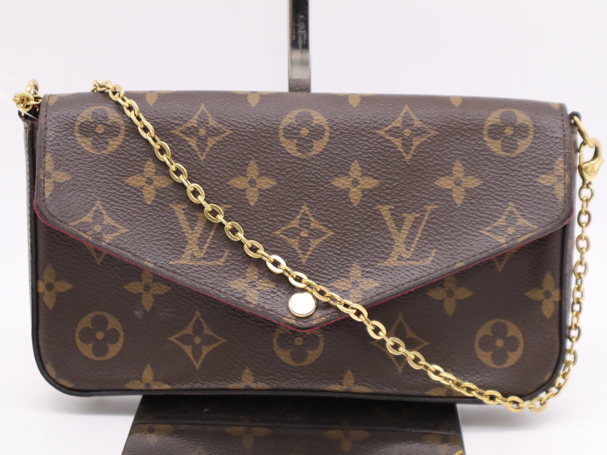 LOUIS VUITTON M61276 Monogram Pochette Felicity Fuchsia Shoulder Bag