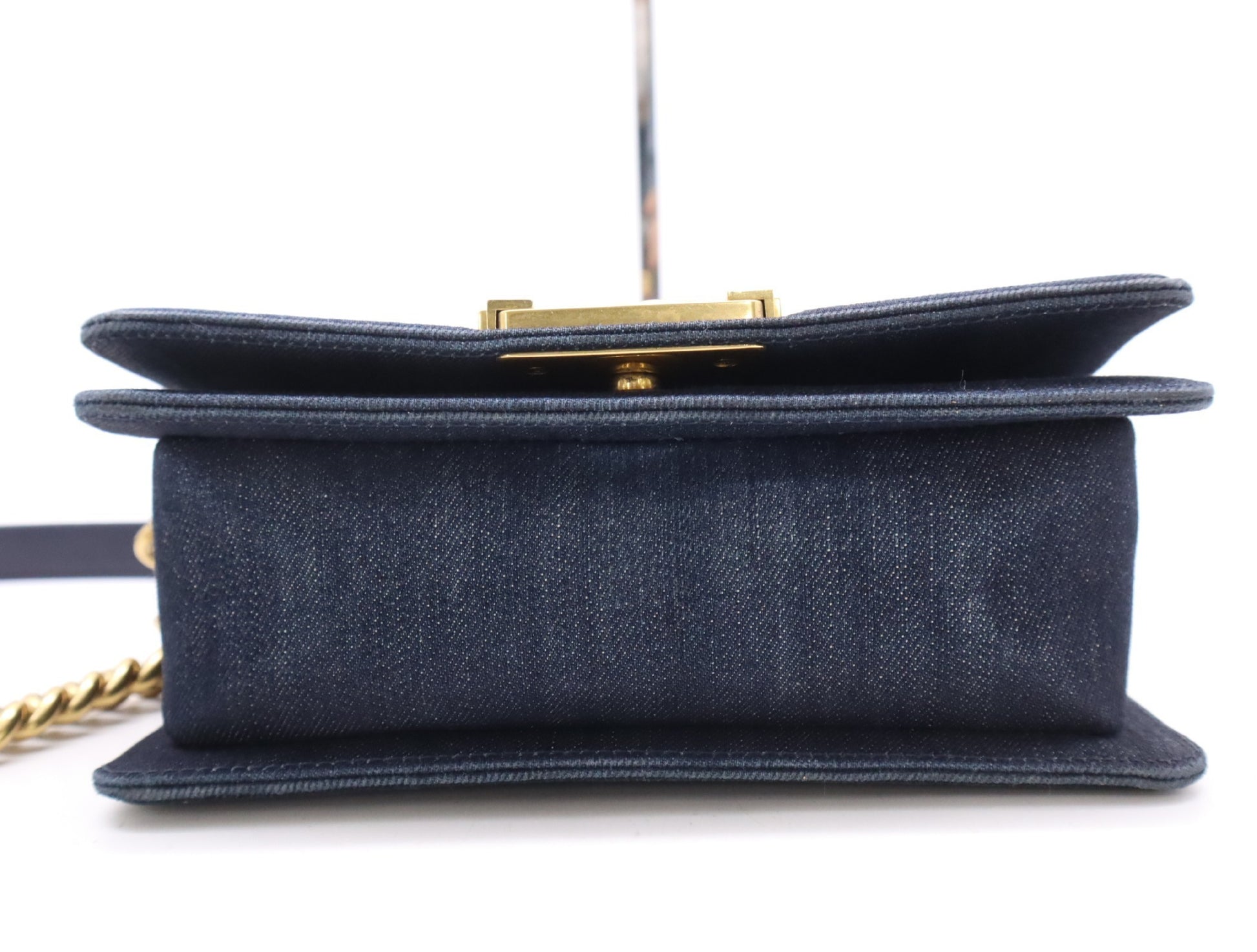 CHANEL Denim x Tweed Boy Chanel 20 Chain Shoulder Full Flap Seal 22337000 Shoulder Bag