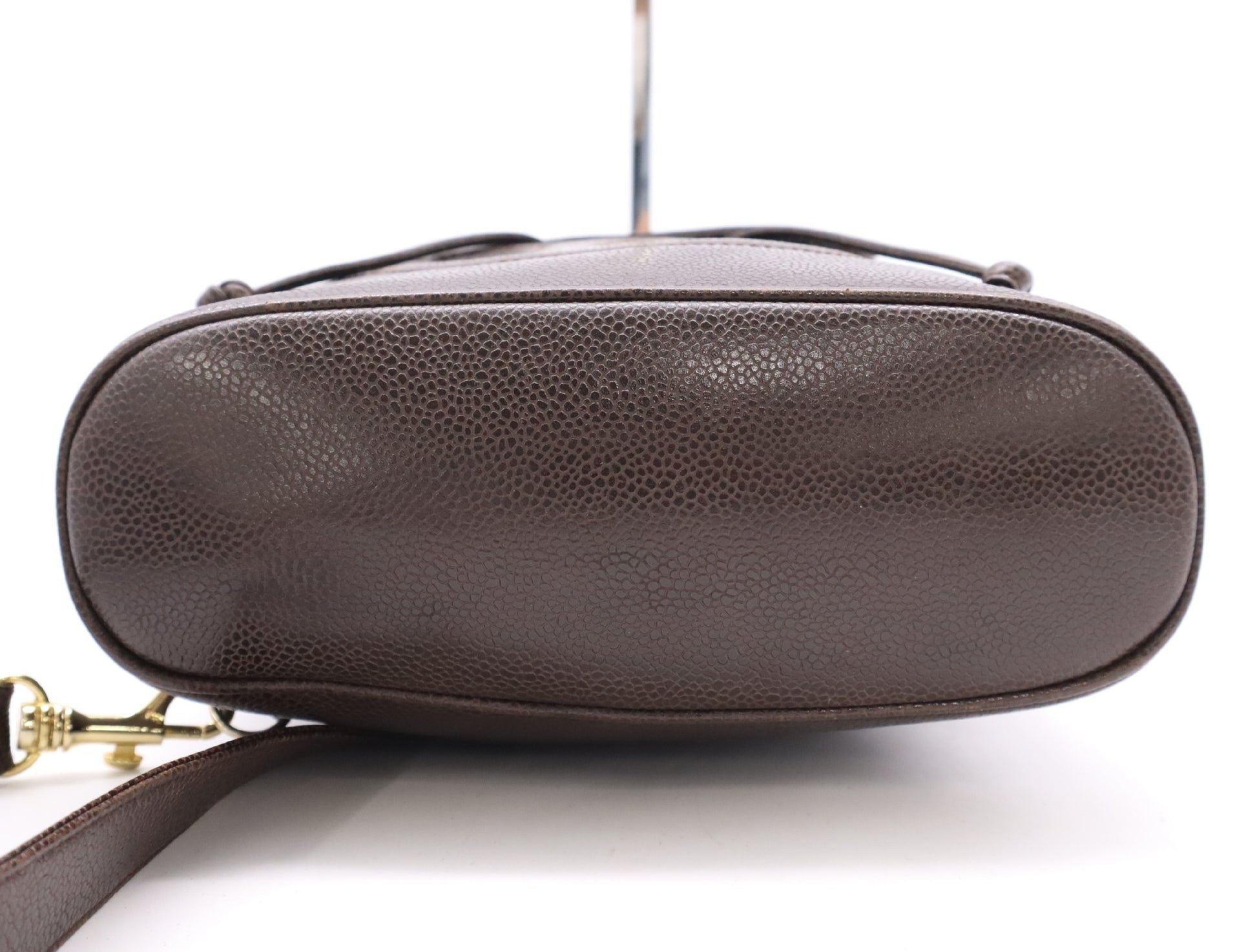 CHANEL Caviar Skin Cocomark Shoulder Bag with Brown Card Rucksack