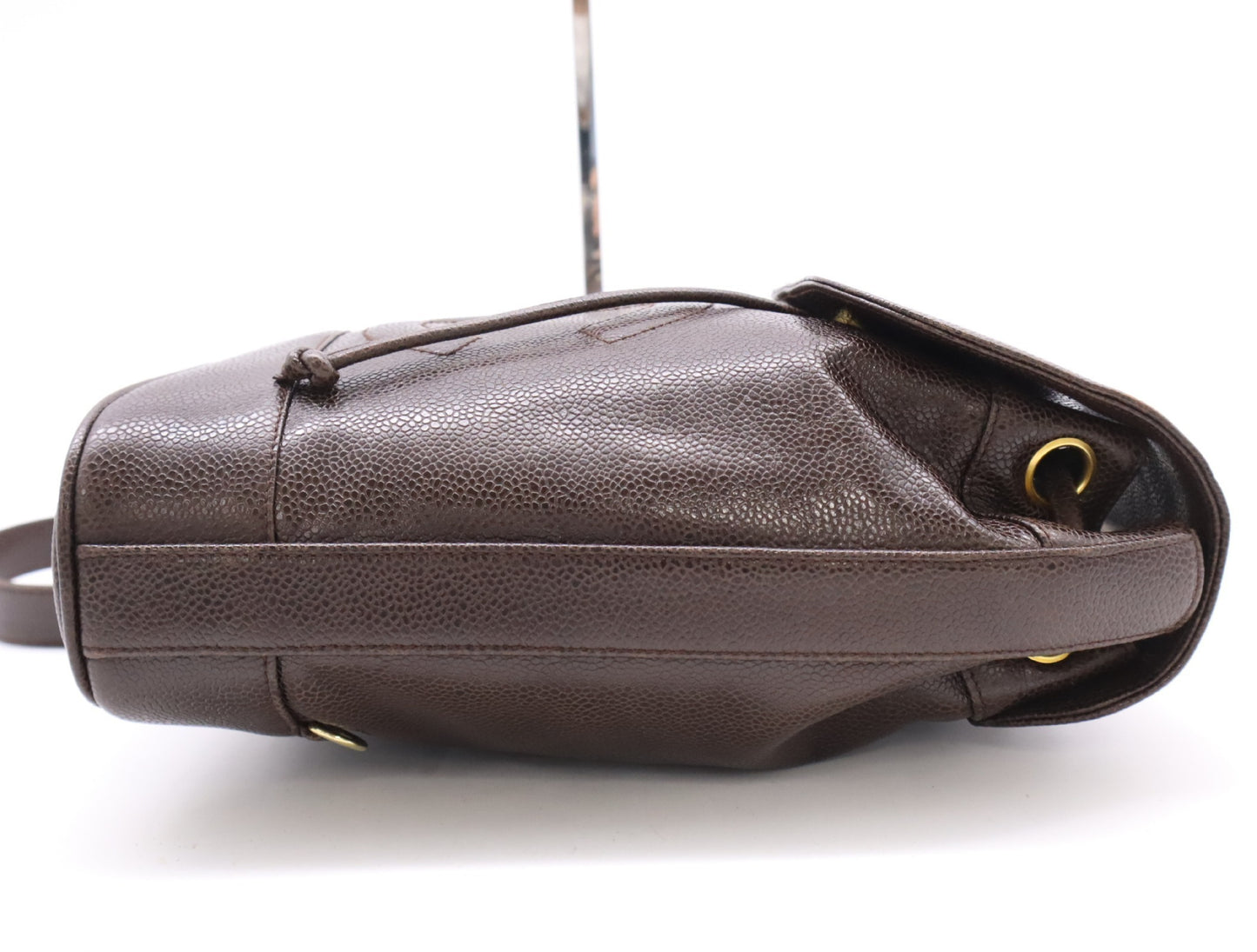 CHANEL Caviar Skin Cocomark Shoulder Bag with Brown Card Rucksack