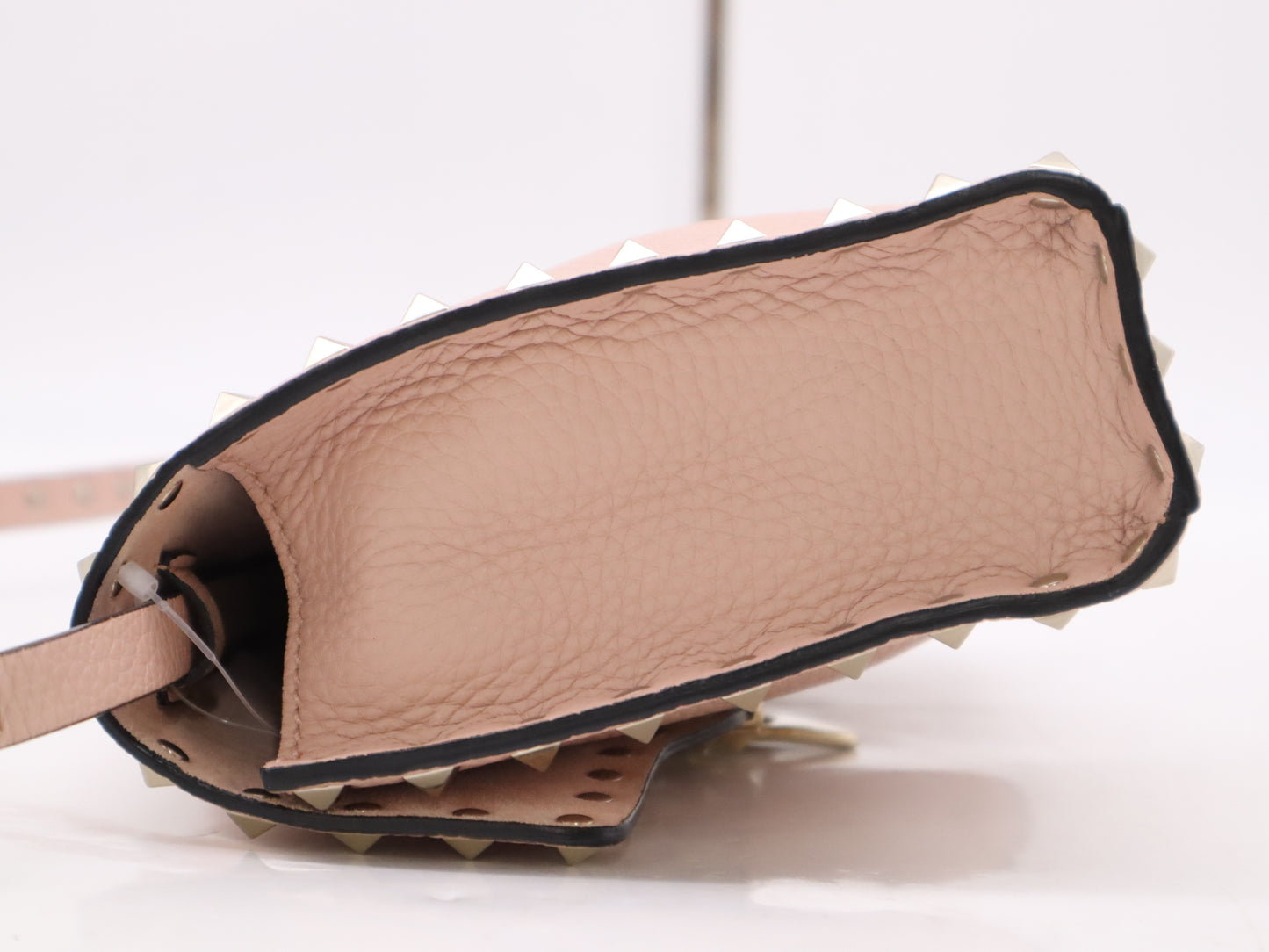 VALENTINO 4W2B0181VSF Garavani Rock Stud Leather Shoulder Bag Pink Shoulder Bag
