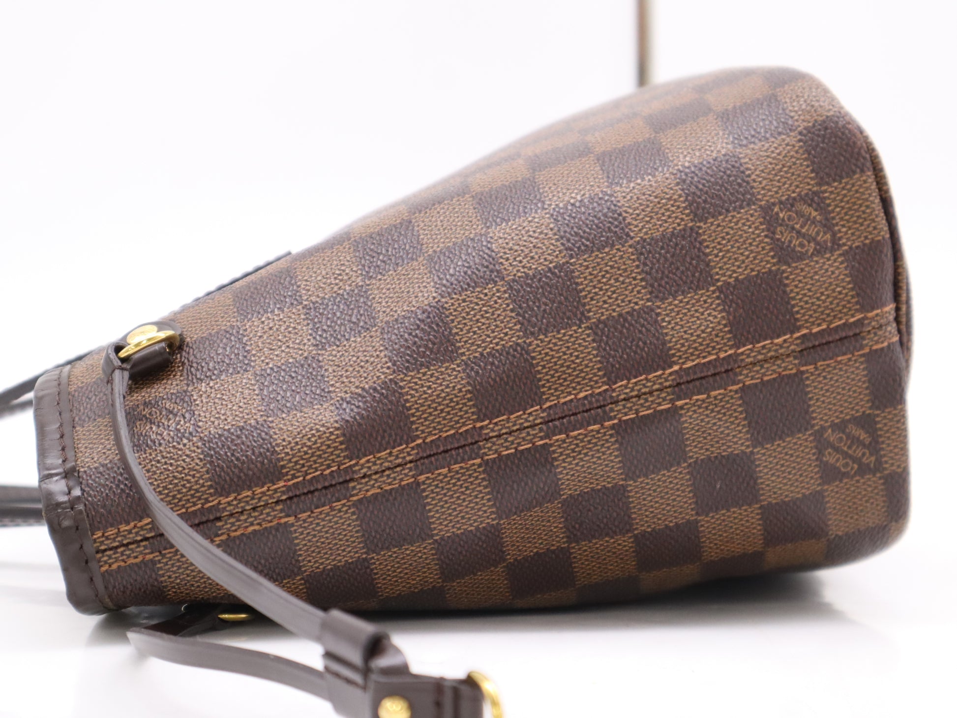 LOUIS VUITTON N41359 Damier Neverfull PM Tote Bag with Pouch