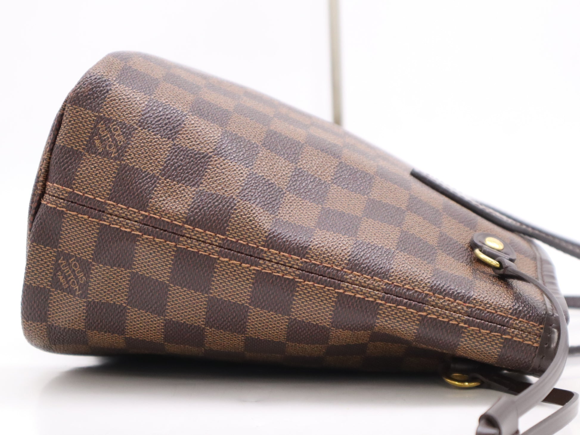 LOUIS VUITTON N41359 Damier Neverfull PM Tote Bag with Pouch