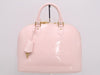 LOUIS VUITTON M91614 Vernis Alma PM Rose Florentine Handbag with Cadena, 2 Keys, and Cloche