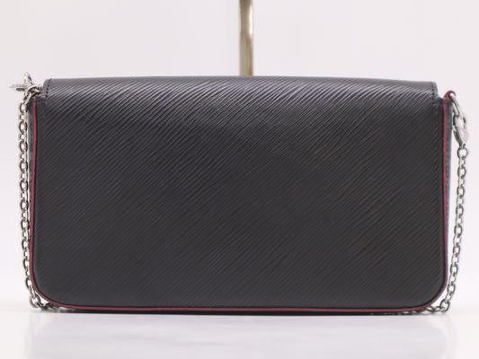 LOUIS VUITTON M64579 Pochette Felice Shoulder Bag in Noir Hot Pink