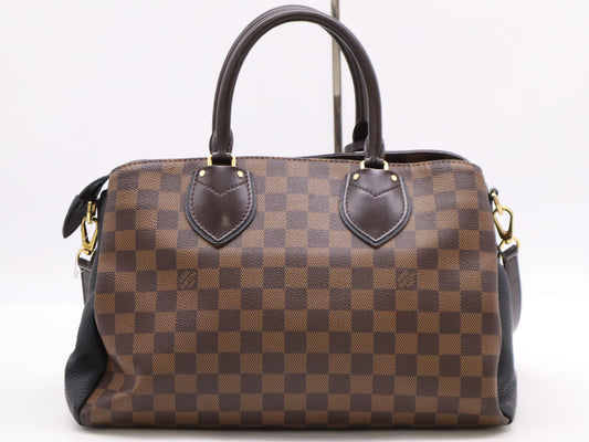 LOUIS VUITTON N41487 Damier Normandy Handbag with Cadena, Two Keys, Cloche, and Shoulder Strap