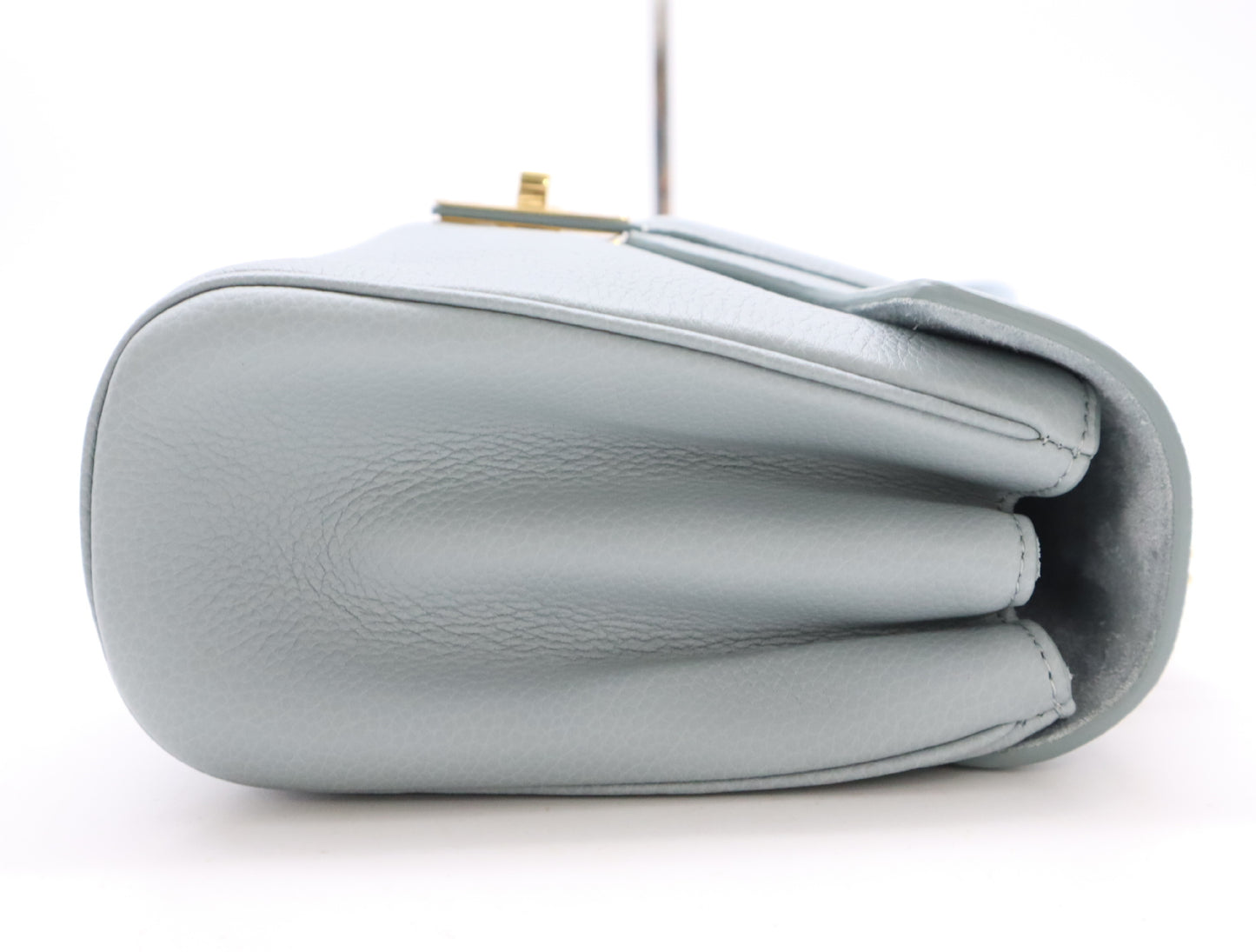 CELINE Seize Leather Shoulder Bag, Light Blue, with Shoulder Strap and Dust Bag