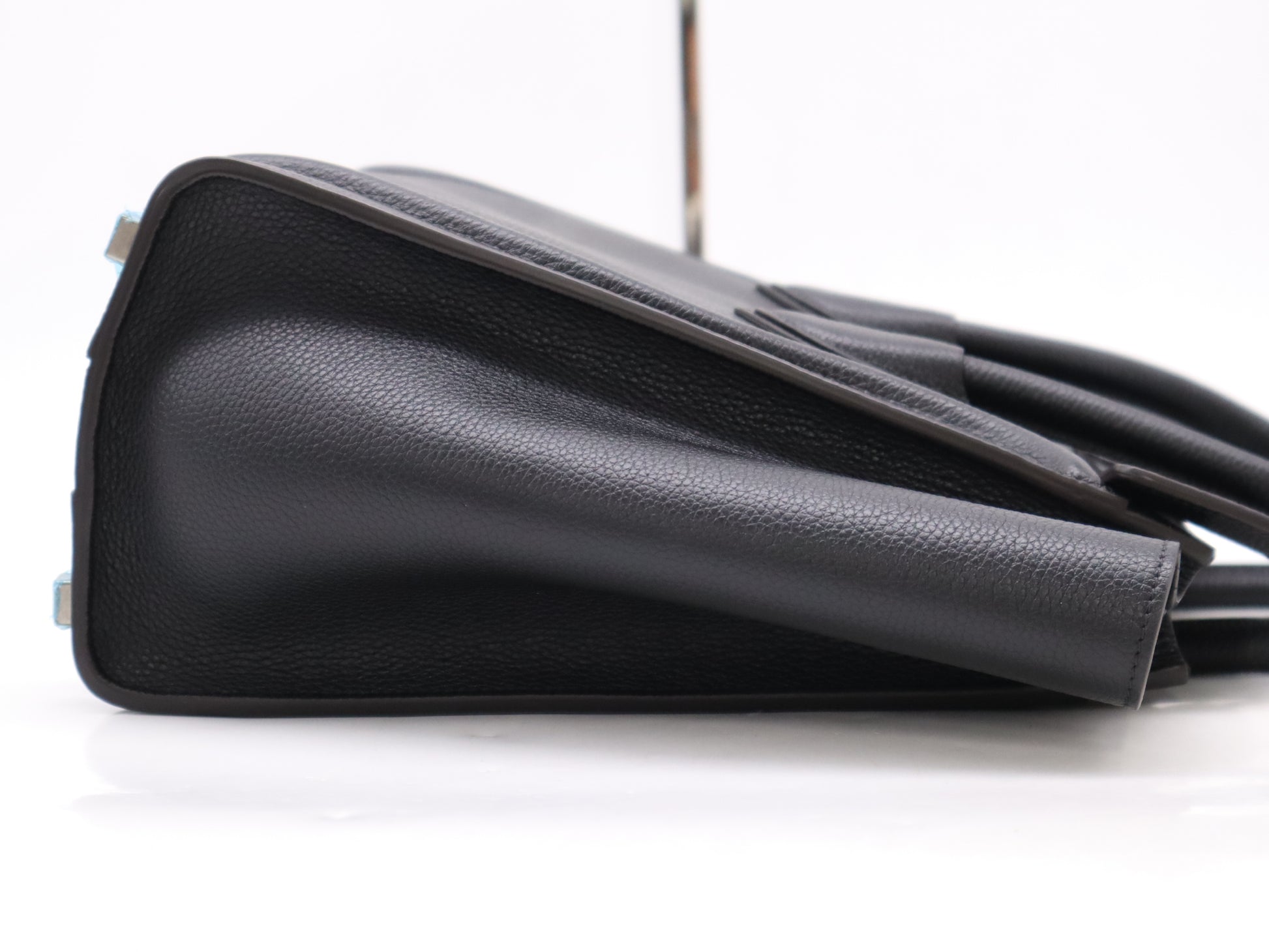 CELINE Leather Luggage Micro Shopper Black Tote Bag with Dust Bag