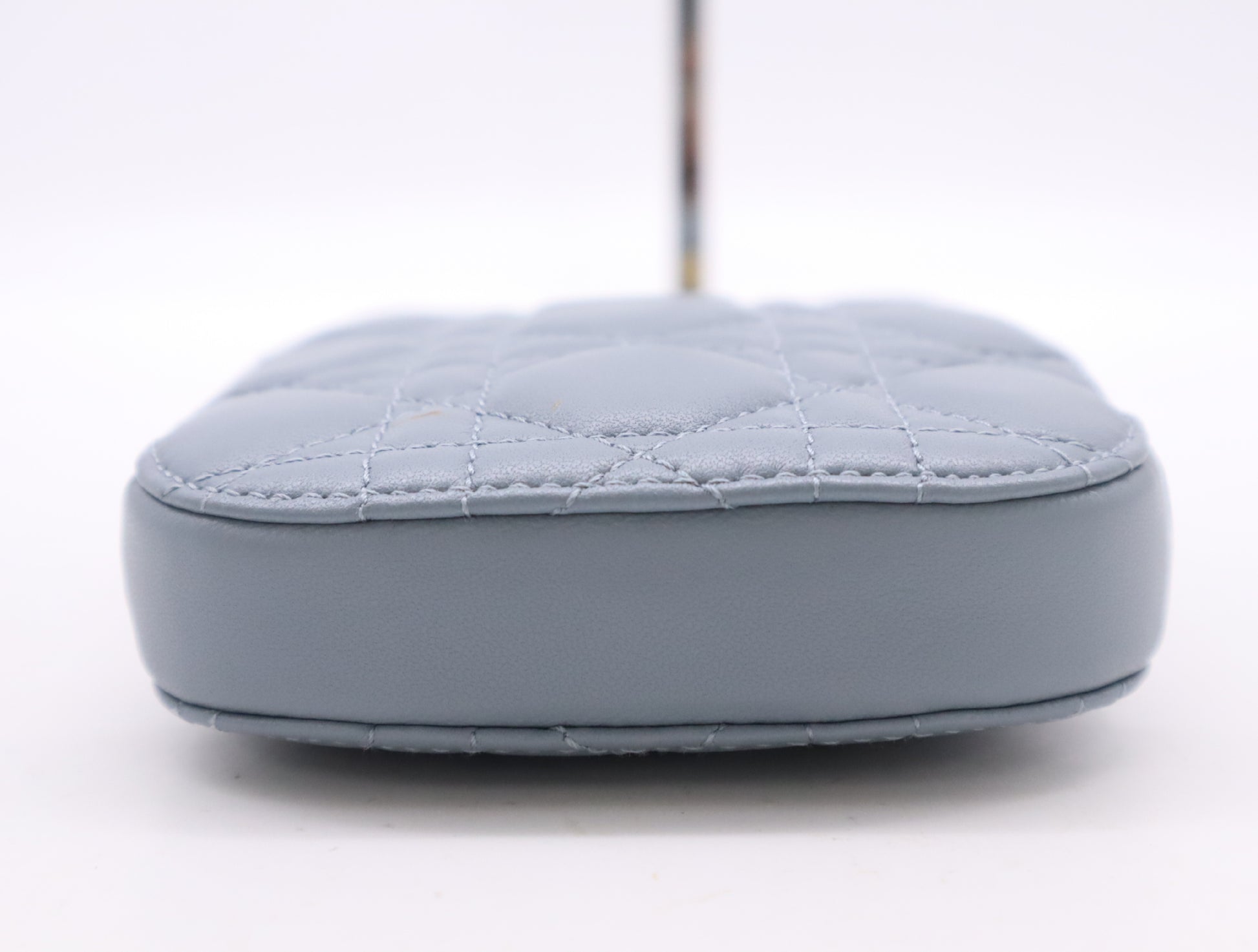 Dior S08720VRB Patent Calfskin Lady Dior Phone Holder Cannage Shoulder Bag with Box and Dust Bag