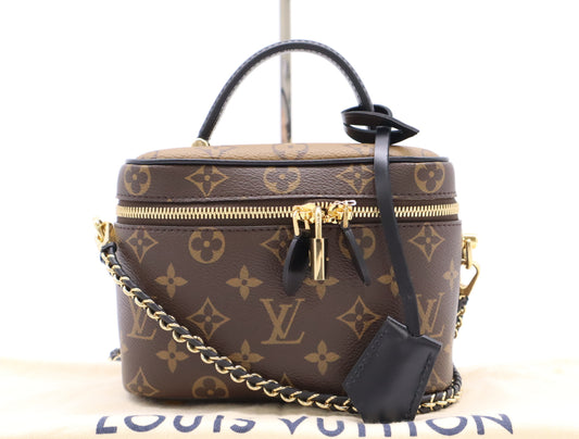 LOUIS VUITTON M45165 Reverse Vanity NV PM RFID Verified, No Serial Tag, Dust Bag, Cloche, Padlock, and Two Keys Included Shoulder Bag