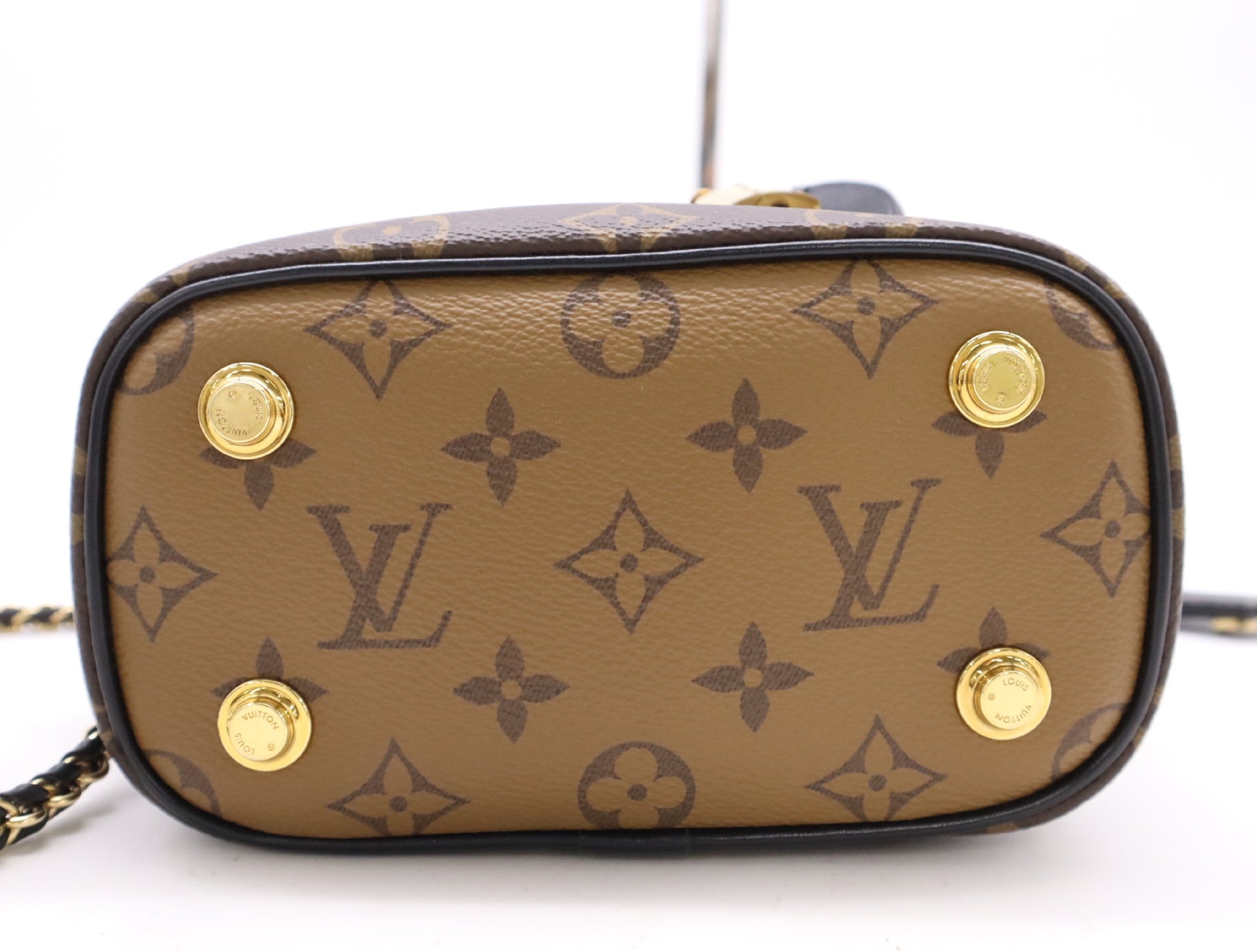 LOUIS VUITTON M45165 Reverse Vanity NV PM RFID Verified, No Serial Tag, Dust Bag, Cloche, Padlock, and Two Keys Included Shoulder Bag