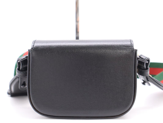 GUCCI 726863 Leather Mini Horsebit Shoulder Bag with Dust Bag and Box