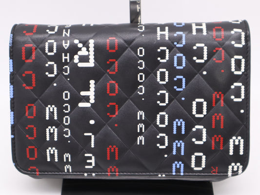 CHANEL Lambskin Matelasse Chain Wallet Black Seal 23633777 Shoulder Bag