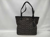COACH F58282 Signature Tote Bag Canvas and Leather Gray Tote Bag