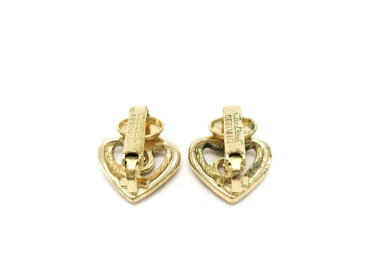 Dior CD Logo Earrings Heart GP Earrings