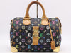 LOUIS VUITTON M92642 Multicolor Speedy 30 Noir Handbag with 2 Keys and Cloche