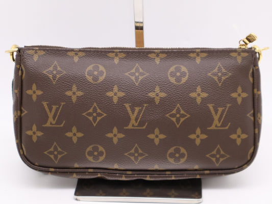 LOUIS VUITTON M44813 Monogram Multi Pochette Accessoires Khaki Shoulder Bag with Shoulder Strap