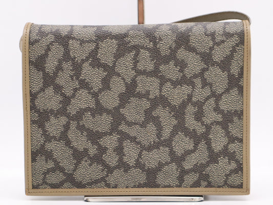 Yves Saint Laurent PVC Shoulder Bag Beige Gray Shoulder Bag