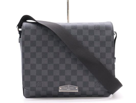LOUIS VUITTON N40349 Graphite District PM NV2 RFID Confirmed Shoulder Bag