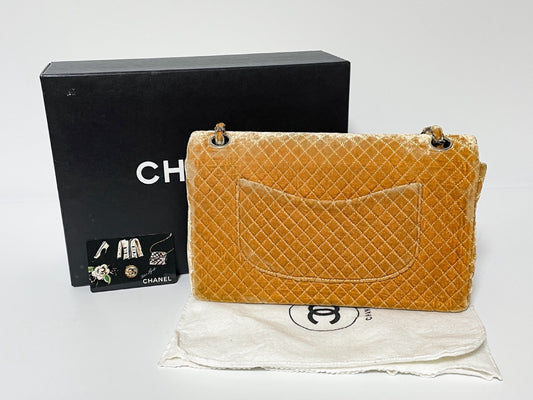 CHANEL Velor Brown Seal No. 4 Shoulder Bag