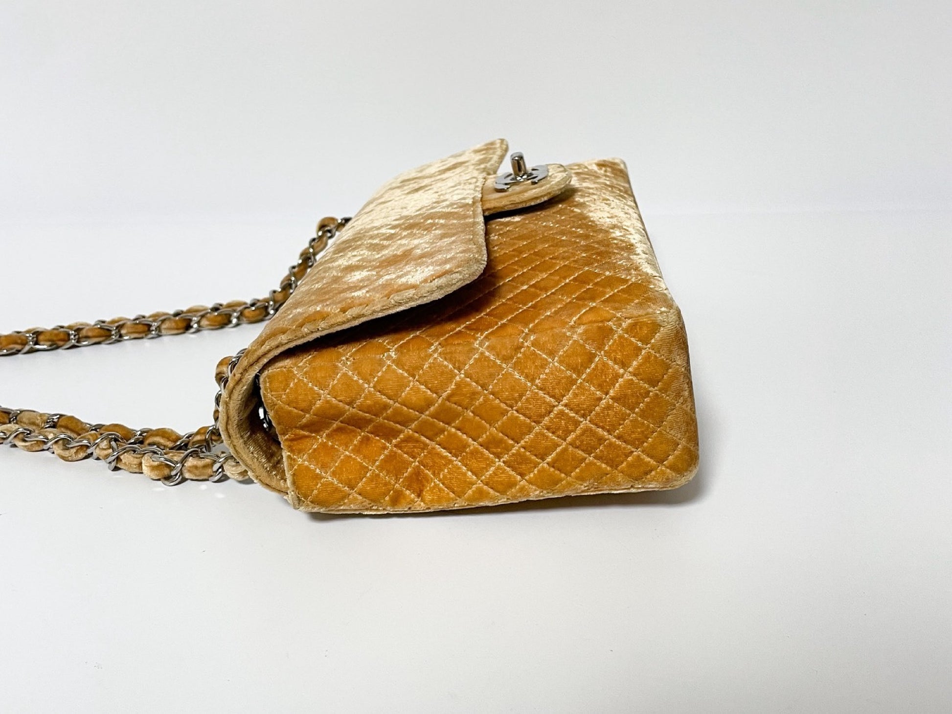 CHANEL Velor Brown Seal No. 4 Shoulder Bag