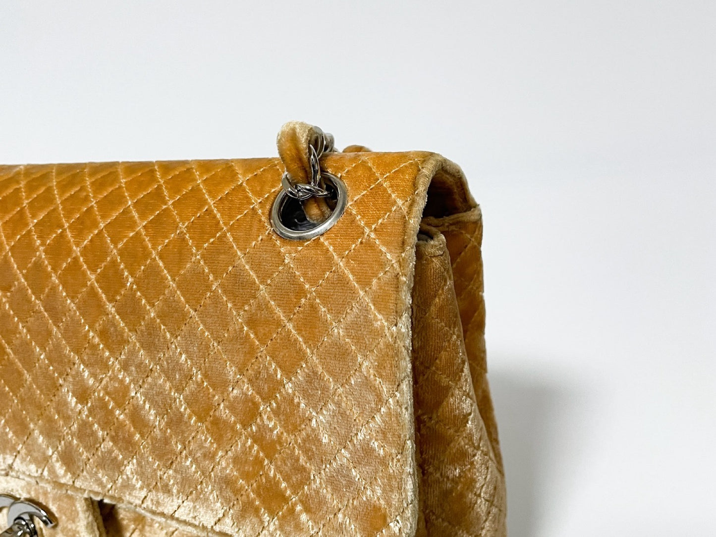 CHANEL Velor Brown Seal No. 4 Shoulder Bag