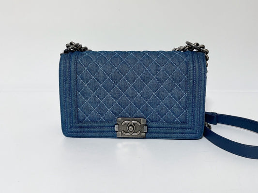 CHANEL Boy Chanel Denim No. 17 Shoulder Bag
