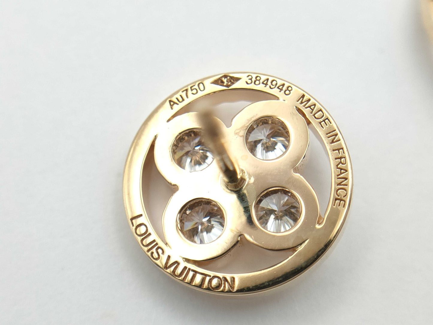 LOUIS VUITTON Pughs-Saint-Blossom BB Diamonds PG Au750 2.9g Earrings