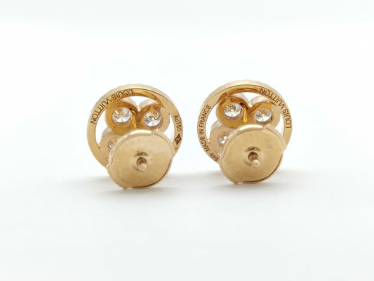 LOUIS VUITTON Puce Saint Blossom BB Diamond PG Au750 2.9g Earrings