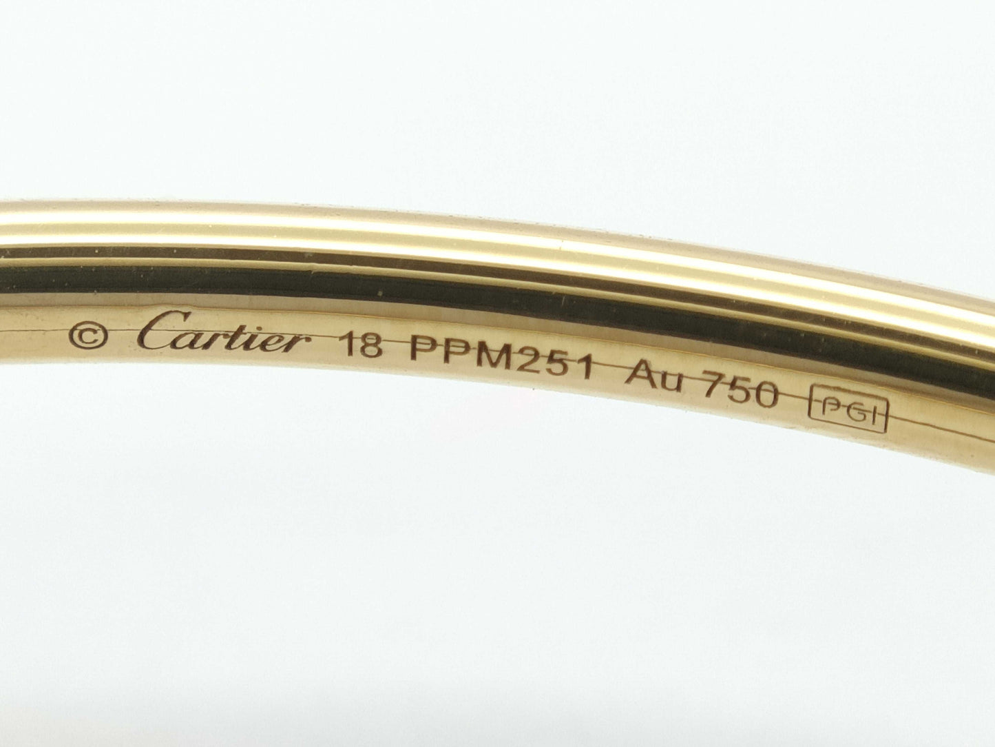 Cartier Justo Ankle SM #18 Diamond YG Au750 9.5g Bracelet Bangle