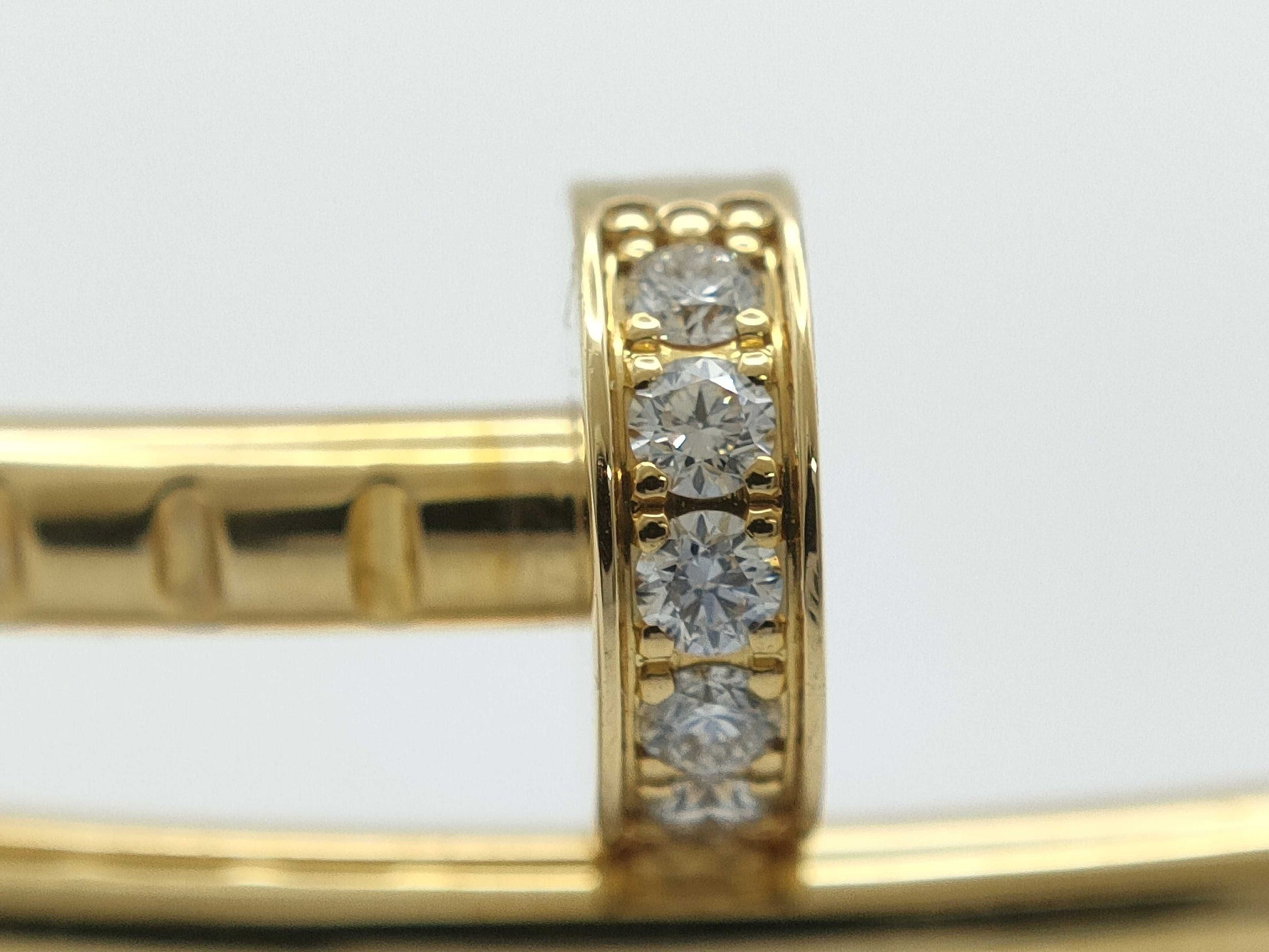 Cartier Justo Ankle SM #18 Diamond YG Au750 9.5g Bracelet Bangle