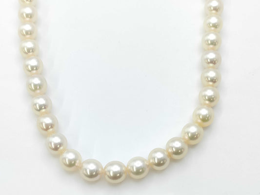 TASAKI 82cm Semi Round Pearl Diameter Approx. 7.5-7.8mm K14WG 71.4g Necklace