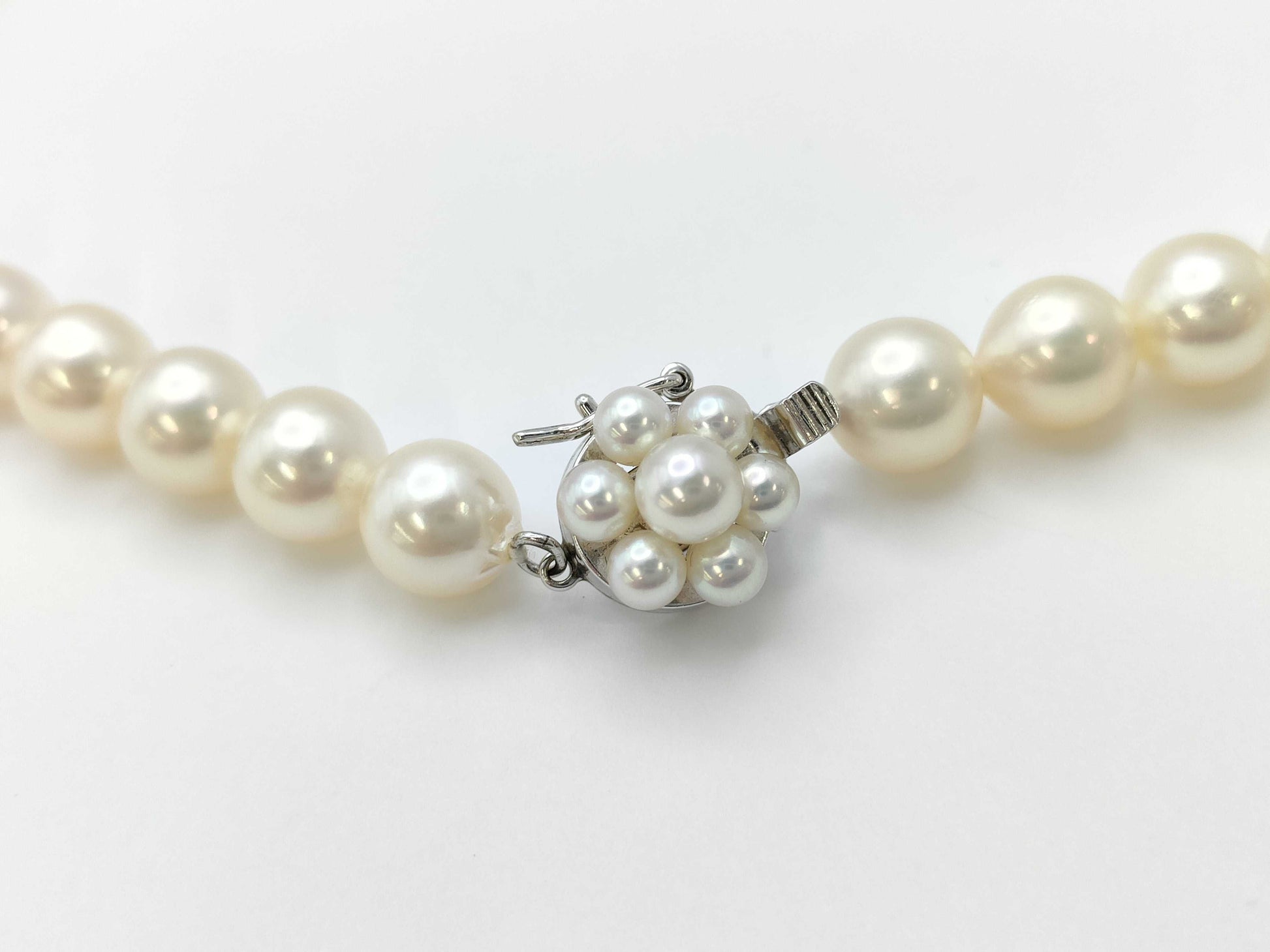 TASAKI 82cm Semi Round Pearl Diameter Approx. 7.5-7.8mm K14WG 71.4g Necklace