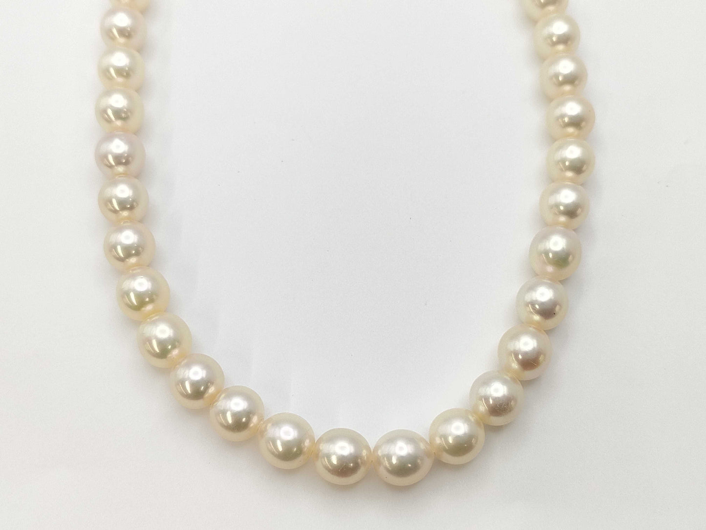 TASAKI 82cm Semi Round Pearl Diameter Approx. 7.5-7.8mm K14WG 71.4g Necklace